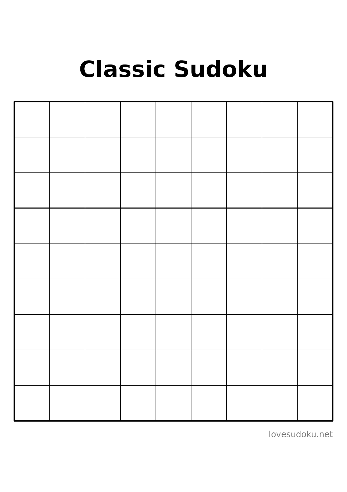 blank sudoku printable free